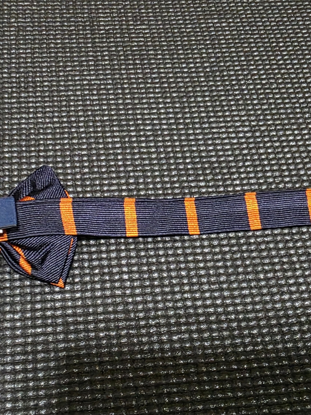 Polo by Ralph Lauren Navy Blue and Orange Striped Kids Bow Tie